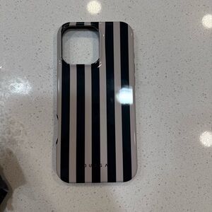 Prophecy Black and Cream Striped iPhone 16 Pro Max Case